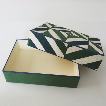 富山｜ 八尾和紙「文庫箱」小（万華鏡×緑）