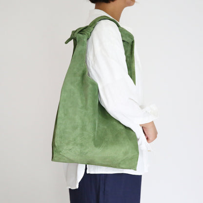 東京｜トウキョウレザーファクトリー｢洗える革のショッピングバッグ｣グリーン