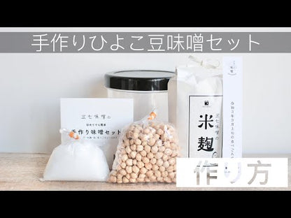 福井｜ 三七味噌「はじめての手作りひよこ豆味噌セット」（仕上がり1kg、容器付き）
