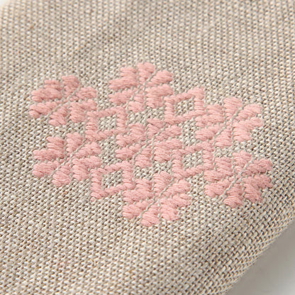 青森｜ 弘前こぎん研究所「ブックカバー」生成×ピンク